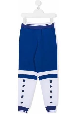 Marni Colour-block logo-print trousers