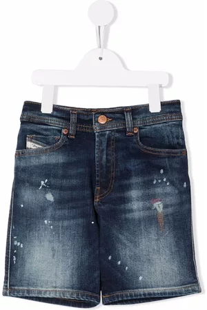 Diesel Distressed-finish jean shorts