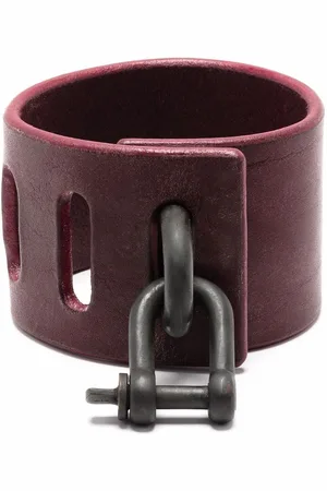 PARTS OF FOUR Restraint-charm leather bracelet