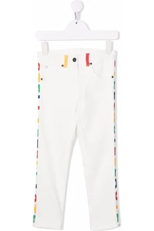 Stella McCartney Logo-print cotton straight trousers