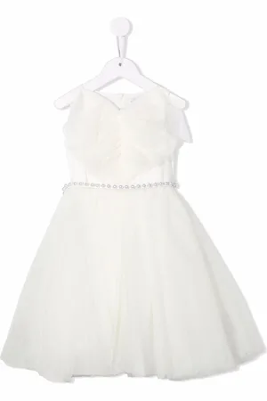 MONNALISA Pearl-belted dress