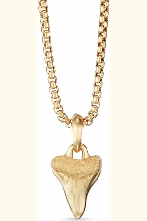 David Yurman 18kt yellow Shark Tooth amulet (27mm)