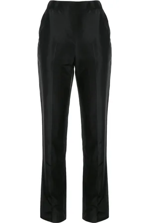 Macgraw High-waisted silk trousers