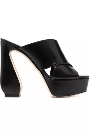 SI ROSSI 90mm platform leather mules