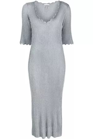 Ganni Ribbed-knit dress