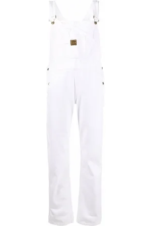 WASHINGTON DEE CEE Logo-patch denim dungarees