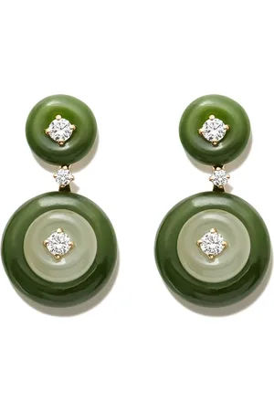 Fernando Jorge 18kt yellow jade and diamond drop earrings