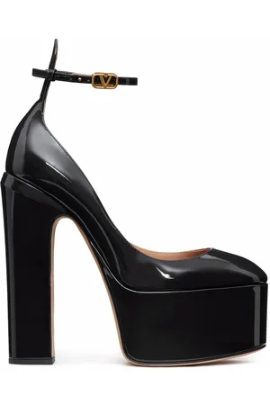 VALENTINO GARAVANI Tan-Go 155mm patent-leather pumps