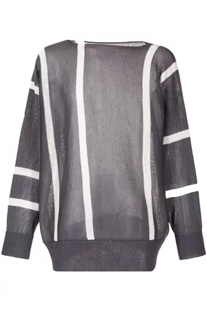 Sulvam Striped semi-sheer jumper