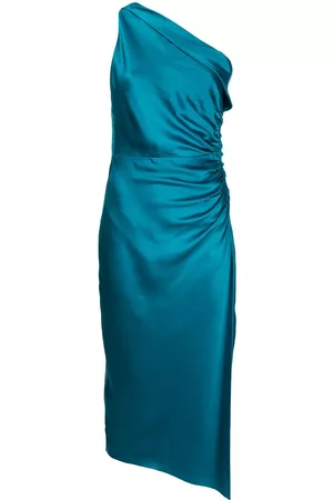 Michelle Mason Gathered-detail silk dress