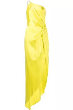 Michelle Mason One-shoulder knot-detail dress