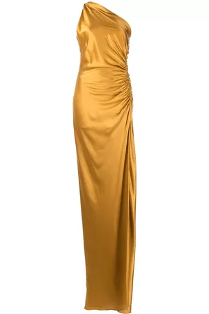 Michelle Mason Gathered-detail silk gown