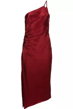 Michelle Mason Gathered-detail silk dress