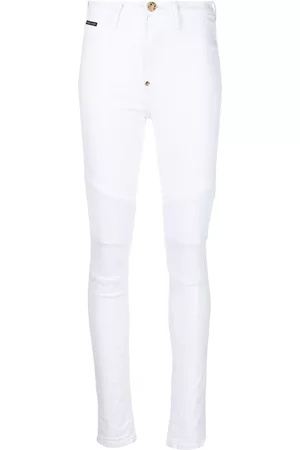 Philipp Plein High-waisted Biker jeans