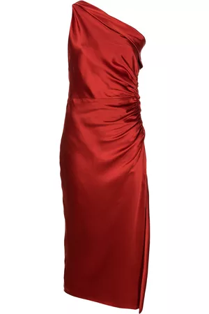 Michelle Mason Gathered-detail silk dress
