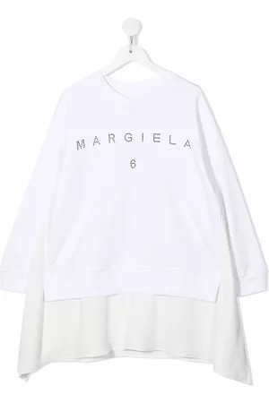 Maison Margiela Studded-logo sweatshirt dress