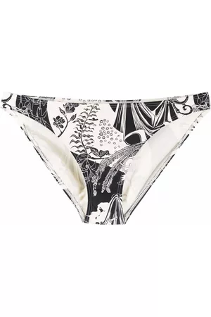 Tory Burch Botanical-print slip-on bikini briefs