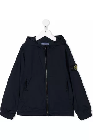 Stone Island Logo-patch hooded jacket