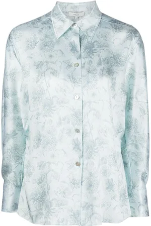 Vince Dahlia floral-print silk shirt