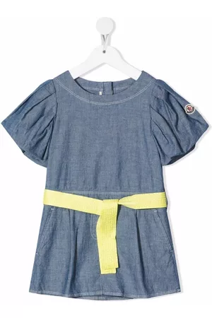Moncler Tie-waist chambray dress