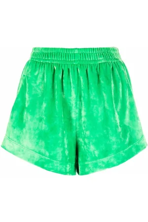 Styland High-waisted velvet shorts