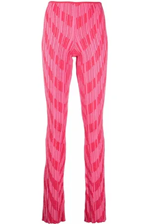 Serafini Intarsia-knit flared trousers