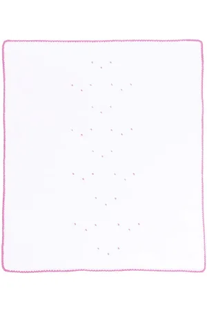 LITTLE BEAR Embroidered cotton blanket