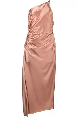 Michelle Mason Gathered-detail silk dress