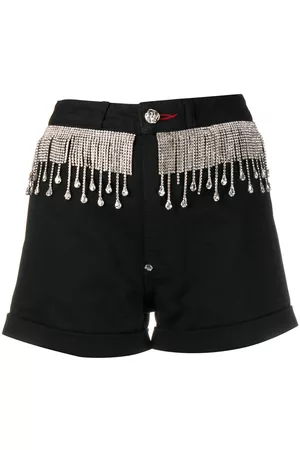 Philipp Plein Crystal-fringed shorts
