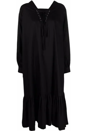 NOIR KEI NINOMIYA Lace-up flared hem dress