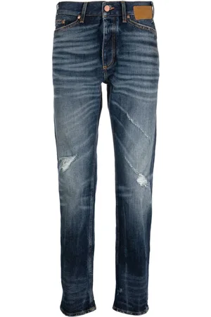 Palm Angels Slim-fit distressed straight-leg jeans