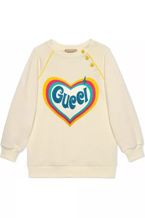 Gucci Girls Sweatshirts - Logo-print crew neck sweatshirt