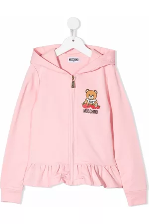 Moschino Logo-print ruffle hoodie