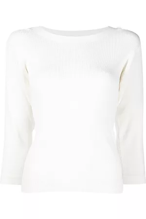 Edward Achour Paris Button-sleeve wide neck top