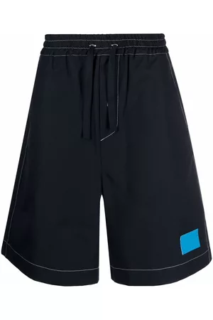 SUNNEI Dark wash elastic-waist shorts