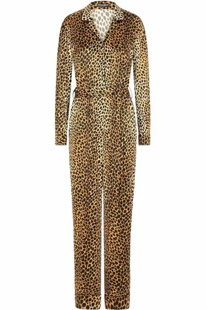 Dolce & Gabbana Silk-blend leopard print jumpsuit