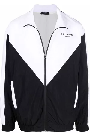 Balmain Logo-print multi-cut track jacket