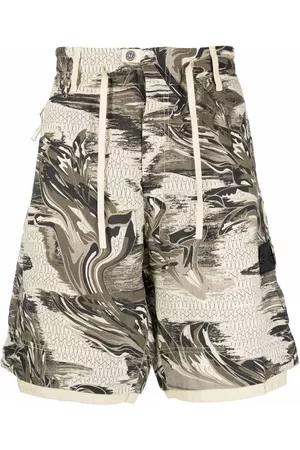 Stone Island Marbled-print bermuda shorts