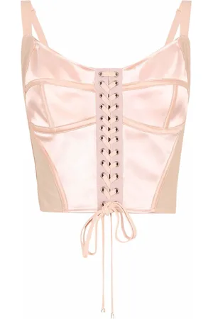Dolce & Gabbana Lace-up satin corset top