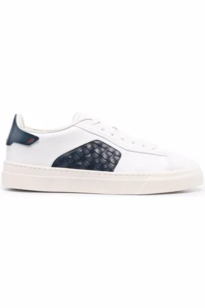 santoni Panelled low-top sneakers