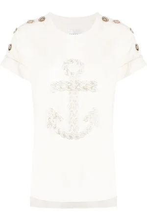 Edward Achour Paris Button shoulder t-shirt