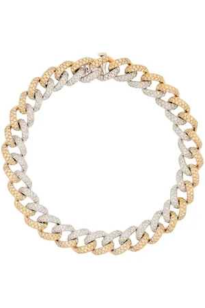 Shay 18kt two-tone gold pavé diamond bracelet