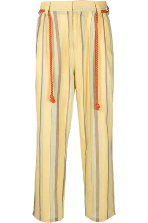 Viktor & Rolf Men Pants - Stripe-print straight-leg trousers