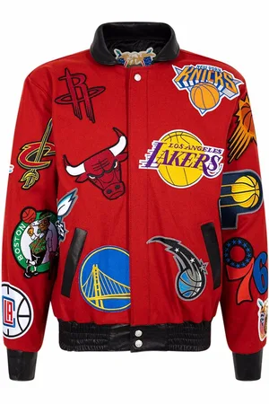 JEFF HAMILTON NBA Collage wool bomber jacket