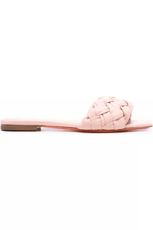 santoni Braided-detail leather sandals