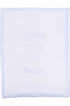LITTLE BEAR Embroidered-logo blanket
