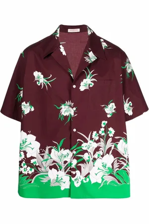 VALENTINO GARAVANI Floral-print short-sleeved shirt