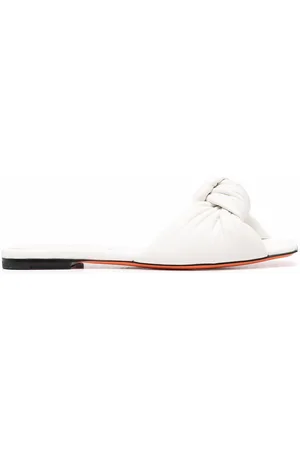 santoni Square-toe leather sandals