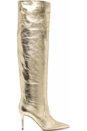Scarosso X Brian Atwood Carra metallic-effect boots