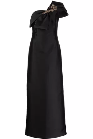 Sachin & Babi Ines one-shoulder gown